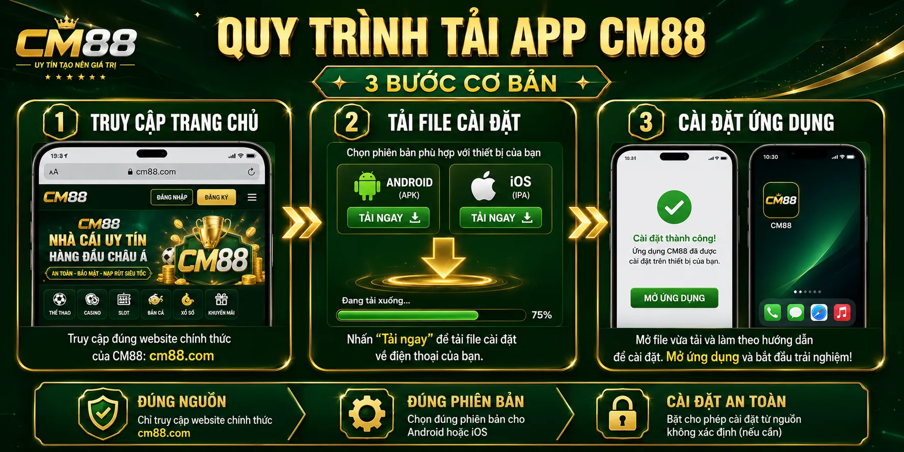 Sơ lược qua về thao tác tải app CM88 hiện nay