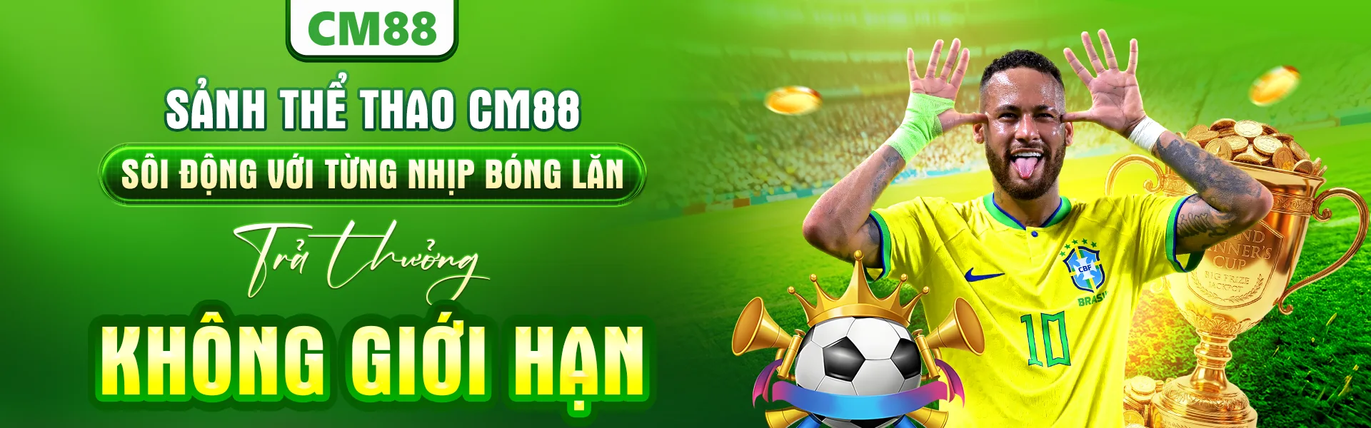 sảnh thể thao CM88 sôi động với từng nhịp bóng lăn trả thưởng không giới hạn