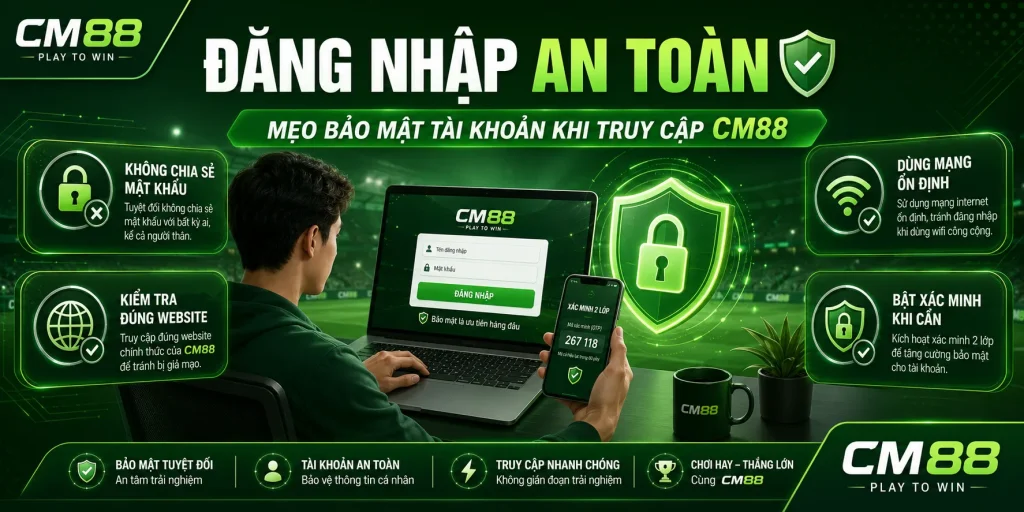 Giải quyết sự cố khi đăng nhập CM88 thường gặp