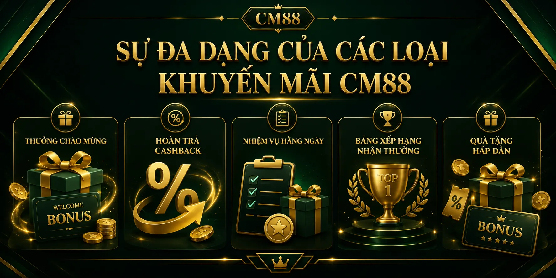 Sự đa dạng của các loại khuyến mãi CM88